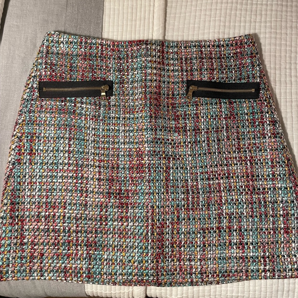 LOFT Boucle Zipper Skirt